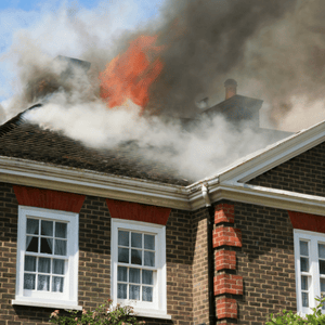 house roof on fire smoke damage vs. fire damage